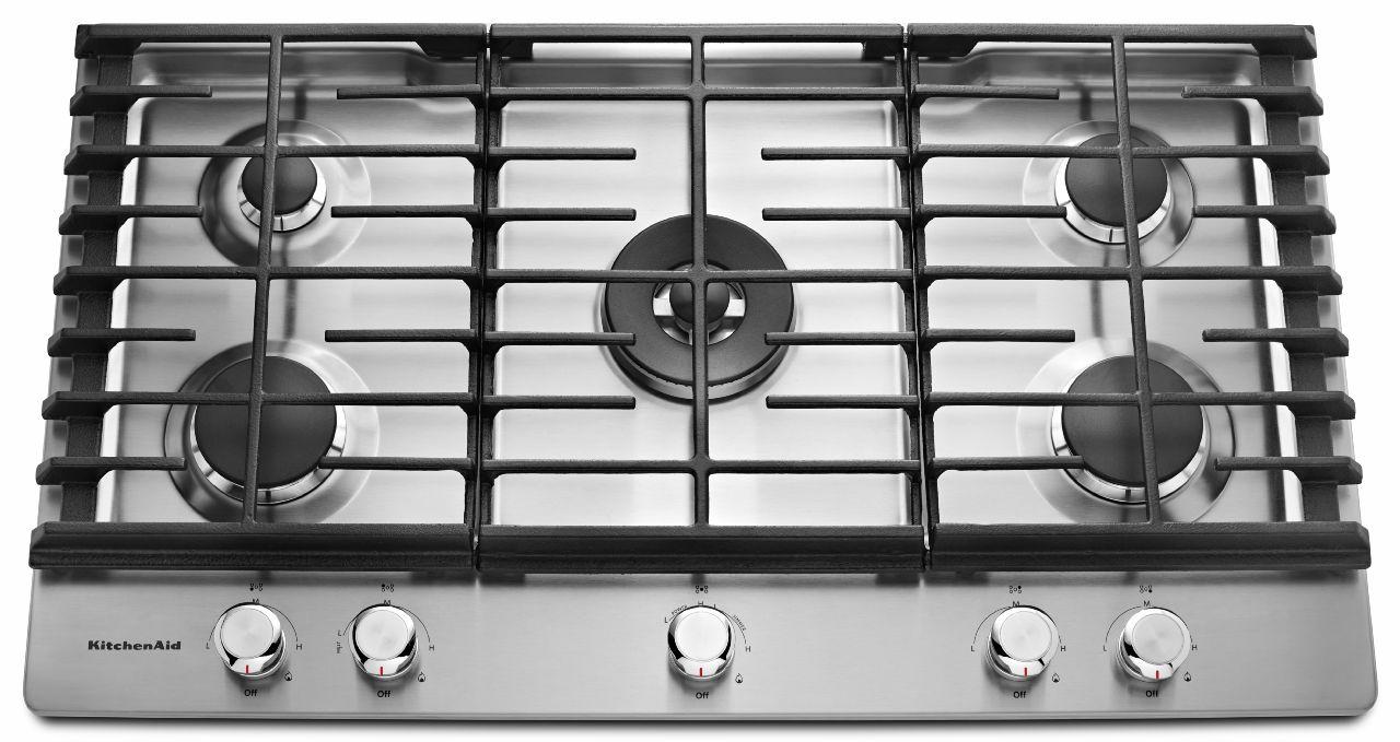 KitchenAid KCGS556ESS 36'' 5Burner Gas Cooktop with 20000 BTU
